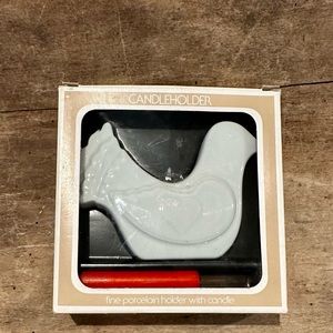 West Germany porcelain bird figurine candleholder